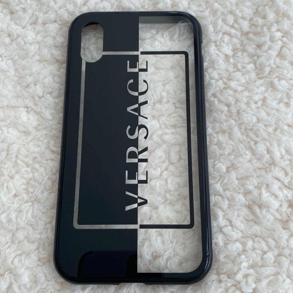 Versace Black and Silver Phone Case